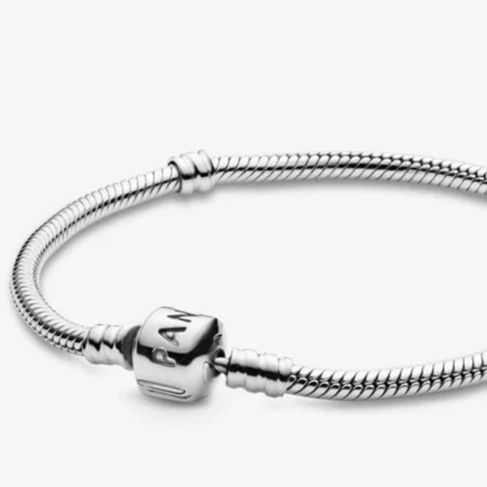 Authentic Pandora Sterling Silver Moments Snake Chain Bracelet